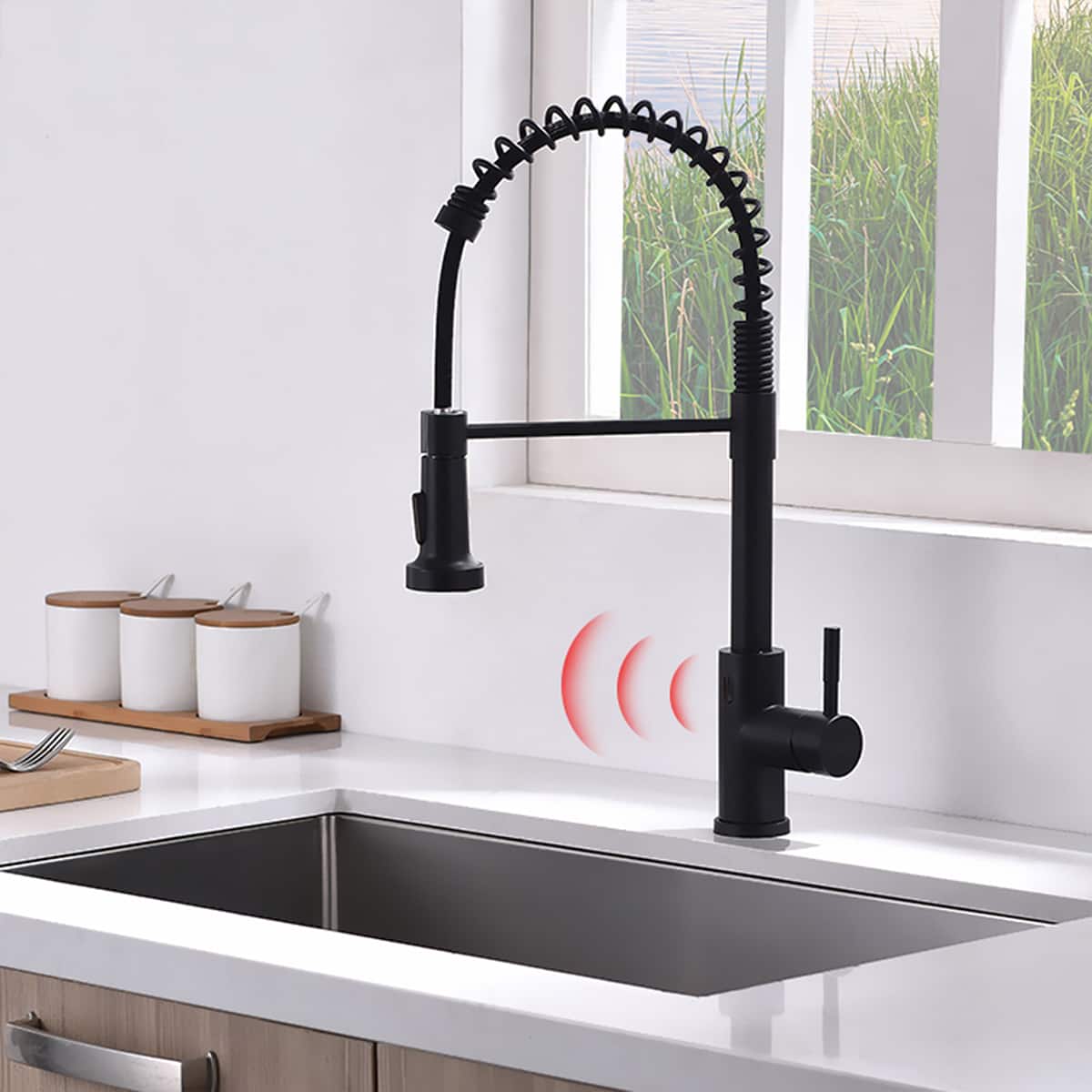 Touchless Kitchen Faucet,Hands Free Automatic Smart Kitchen Faucet Smart Kitchen Faucet