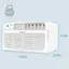 The text on the image states that the air conditioner is 67.17 pounds, 5 inches tall, 14.53 inches wide, and 24.21 inches deep.