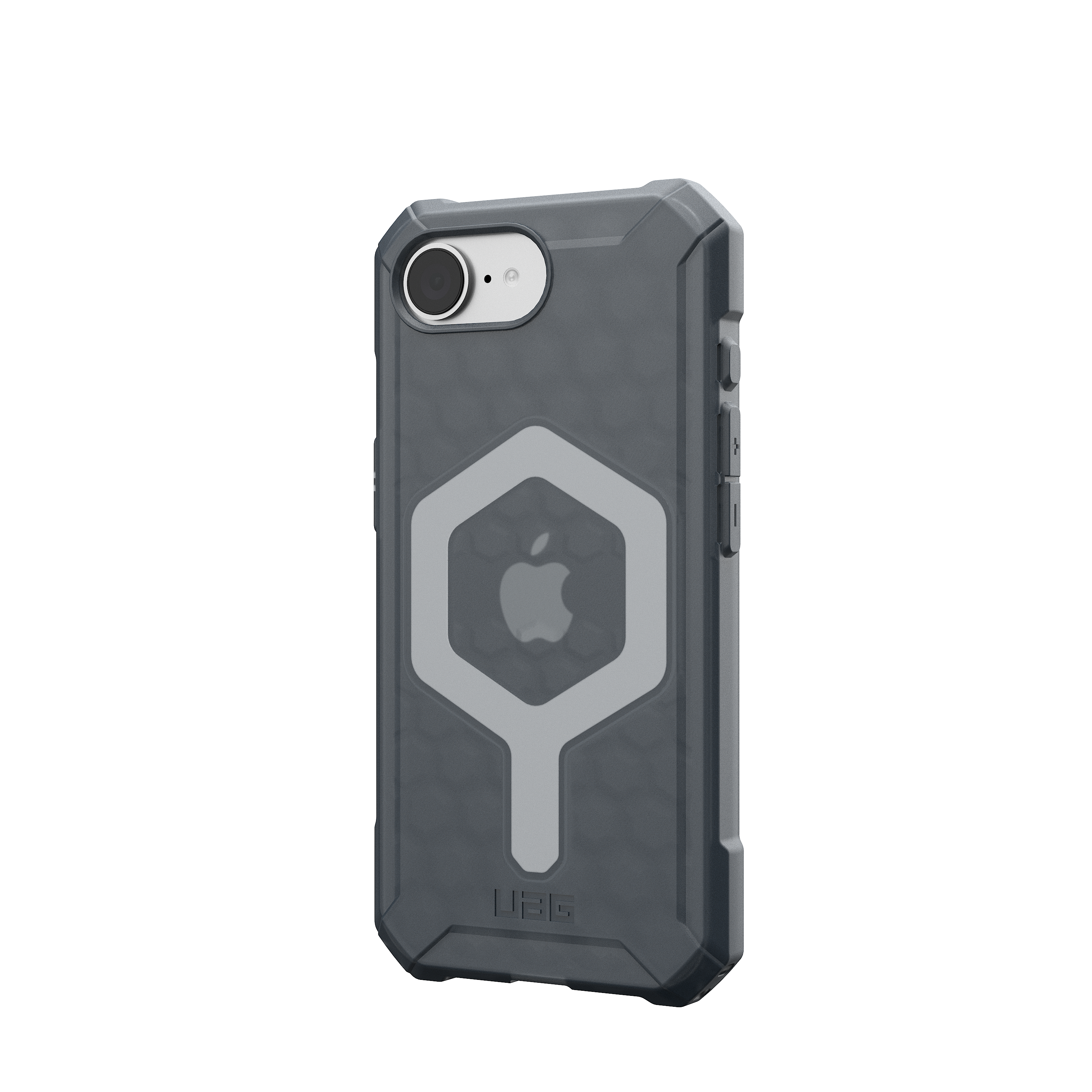 Back. UAG - Essential Armor Case with Magsafe for Apple iPhone 16e - Ash.
