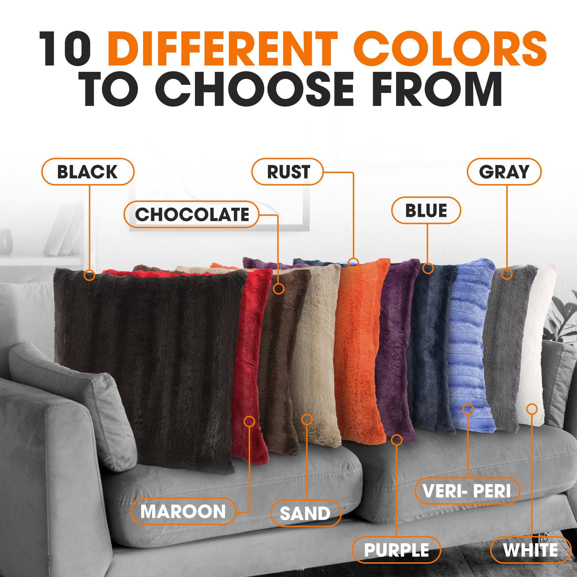 10 DIFFERENT COLORS TO CHOOSE FROM

- BLACK
- RUST
- GRAY
- CHOCOLATE
- BLUE
- MAROON
- SAND
- VERI-PERI
- PURPLE
- WHITE
