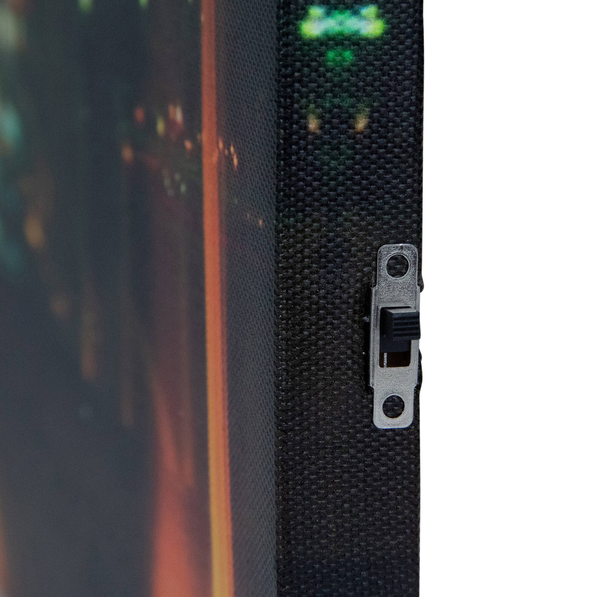 Alt View 2. Northlight - 23.75" LED Lighted Famous Eiffel Tower Paris France at Night Canvas Wall Art - Black.