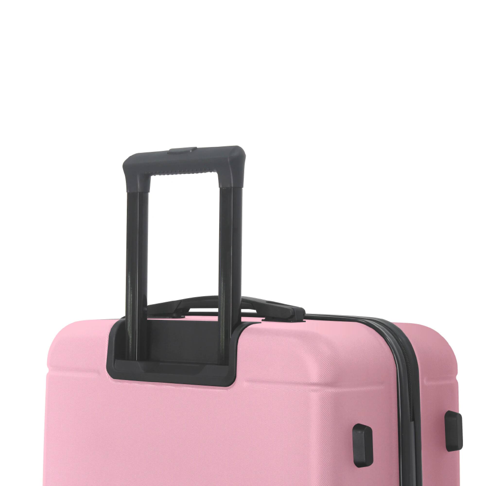 Alt View 4. Bestier - 3-Piece ABS Hardshell Luggage Set (20”/24”/28”) with TSA Lock, Spinner Wheels & Lightweight Design - Sakura Pink.