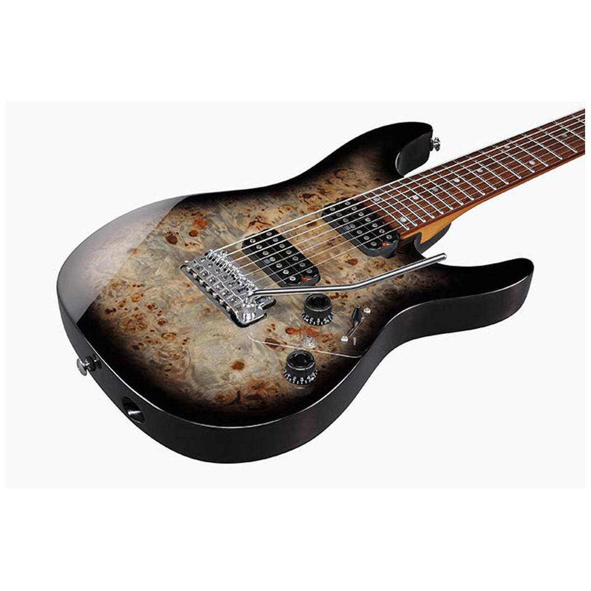 Alt View 1. Ibanez - Ibanez AZ Premium Series AZ427P1PB 7-String Electric Guitar, Charcoal Black Burst.