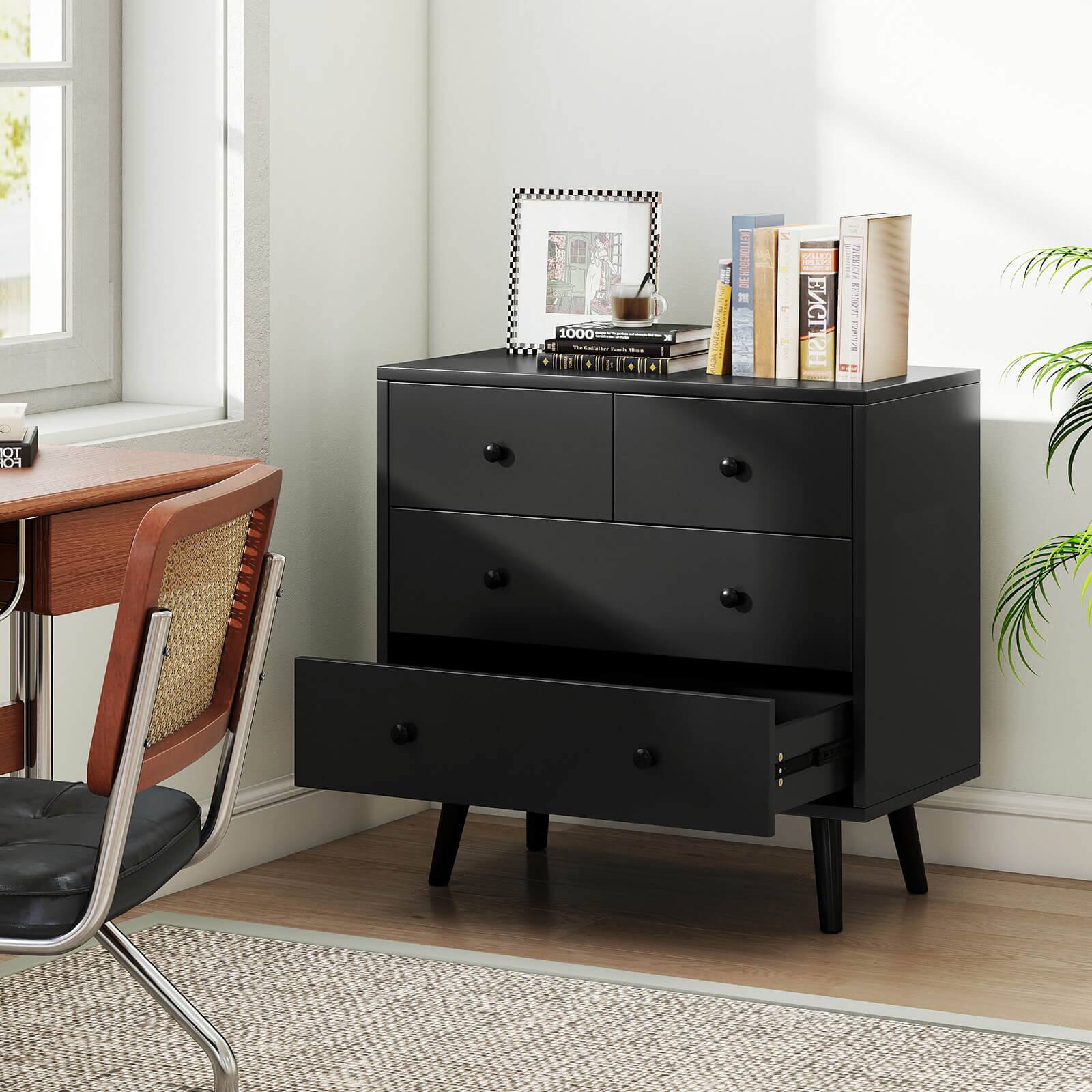 Sure, here is the corrected and grouped text from the image:

- TDIE 1000
- 4
- L PLEO E
- ENGL C RT
- MEA QI FO

Additionally, the visible text on the books and items in the image includes:

- "1000"
- "The Complete Works of Shakespeare"
- "EAGLE"
- "EAGLE"
- "EAGLE"