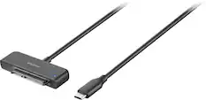 Front. Insignia™ - SATA to USB-C Adapter for 2.5” SATA Drives - Black.