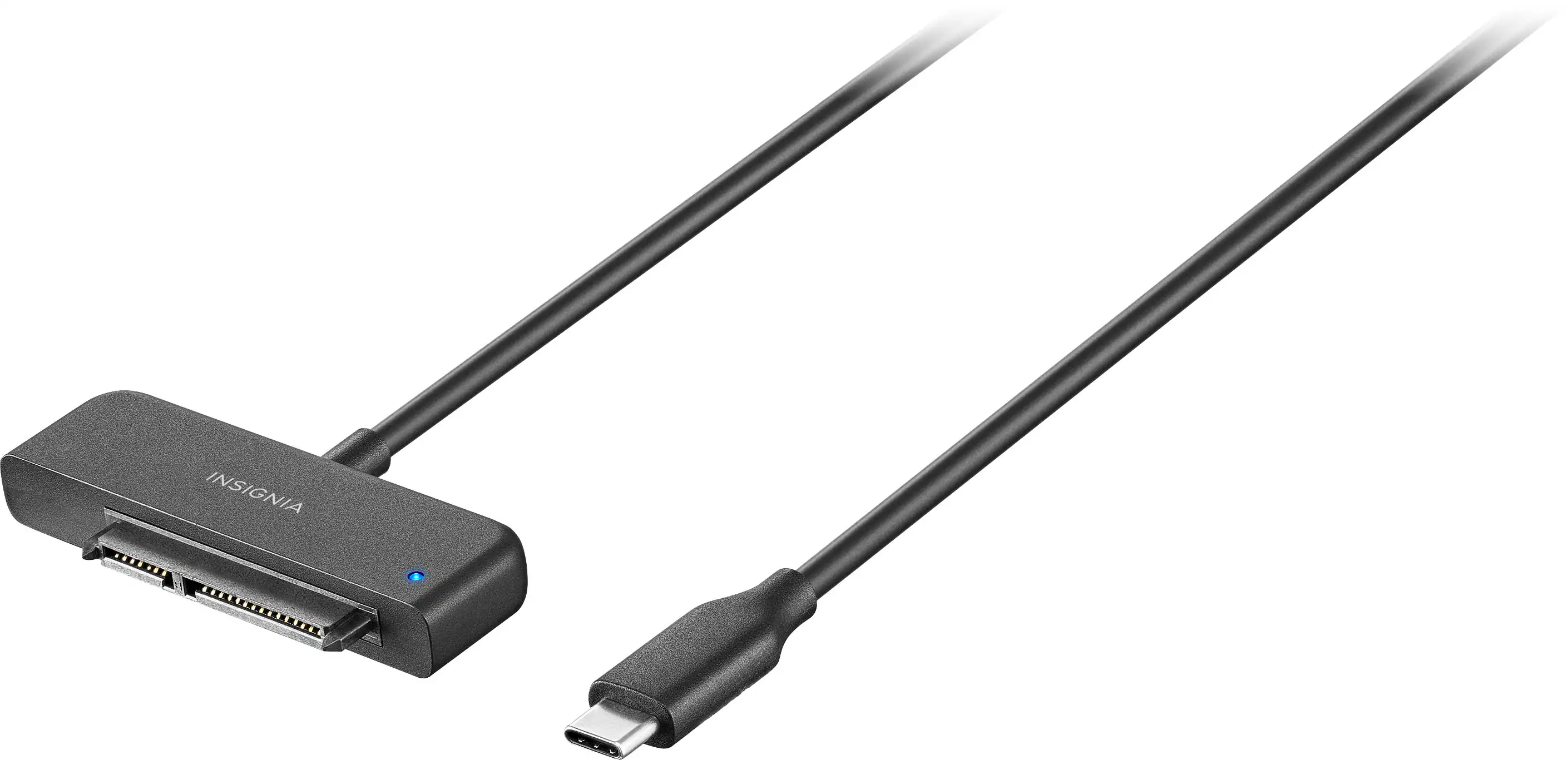Front. Insignia™ - SATA to USB-C Adapter for 2.5” SATA Drives - Black.