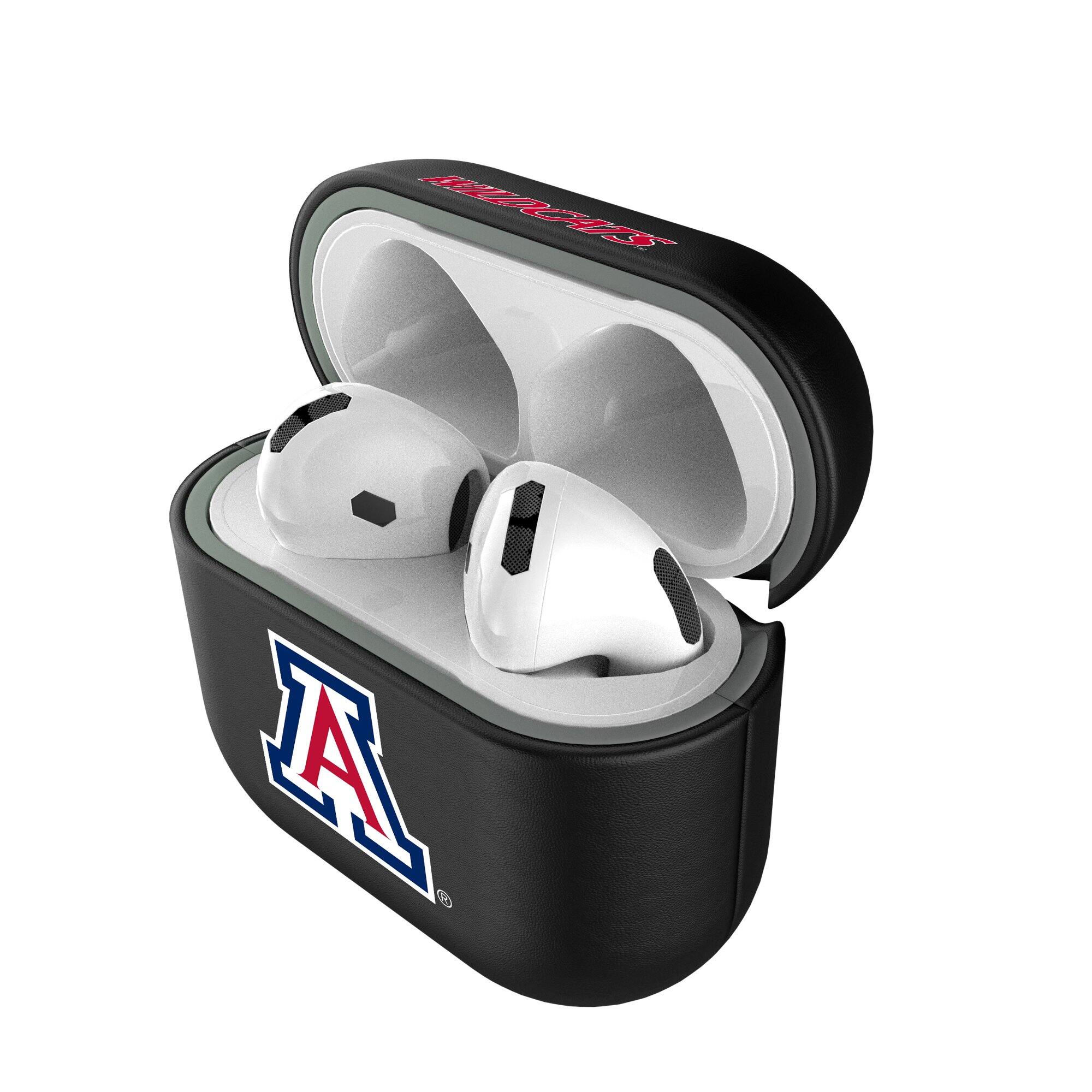 Alt View 3. Keyscaper - Arizona Wildcats Arizona Wildcats Insignia AirPods 4th Generation Case Cover - No Size - Black.