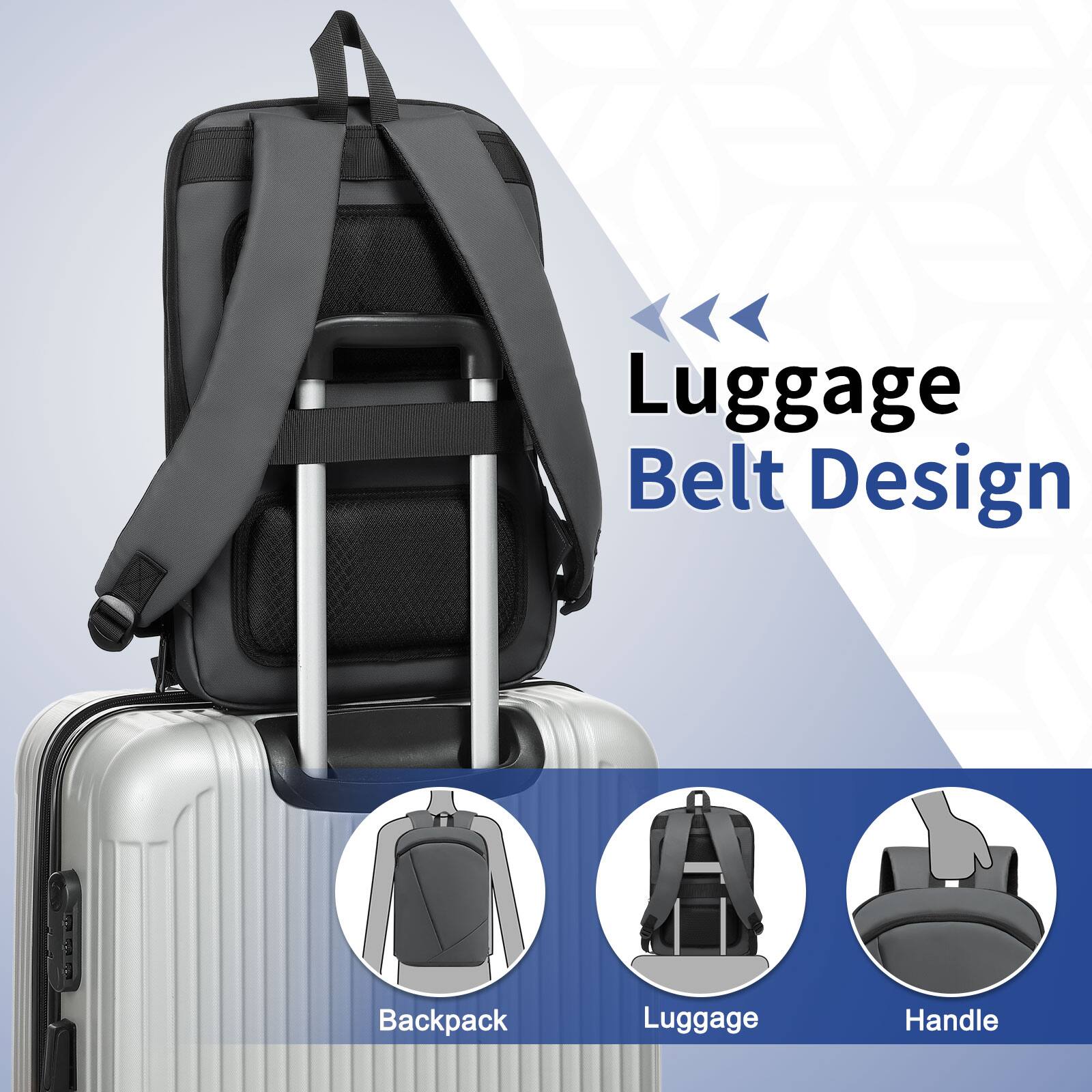 Luggage Belt Design

Backpack

Luggage

Handle