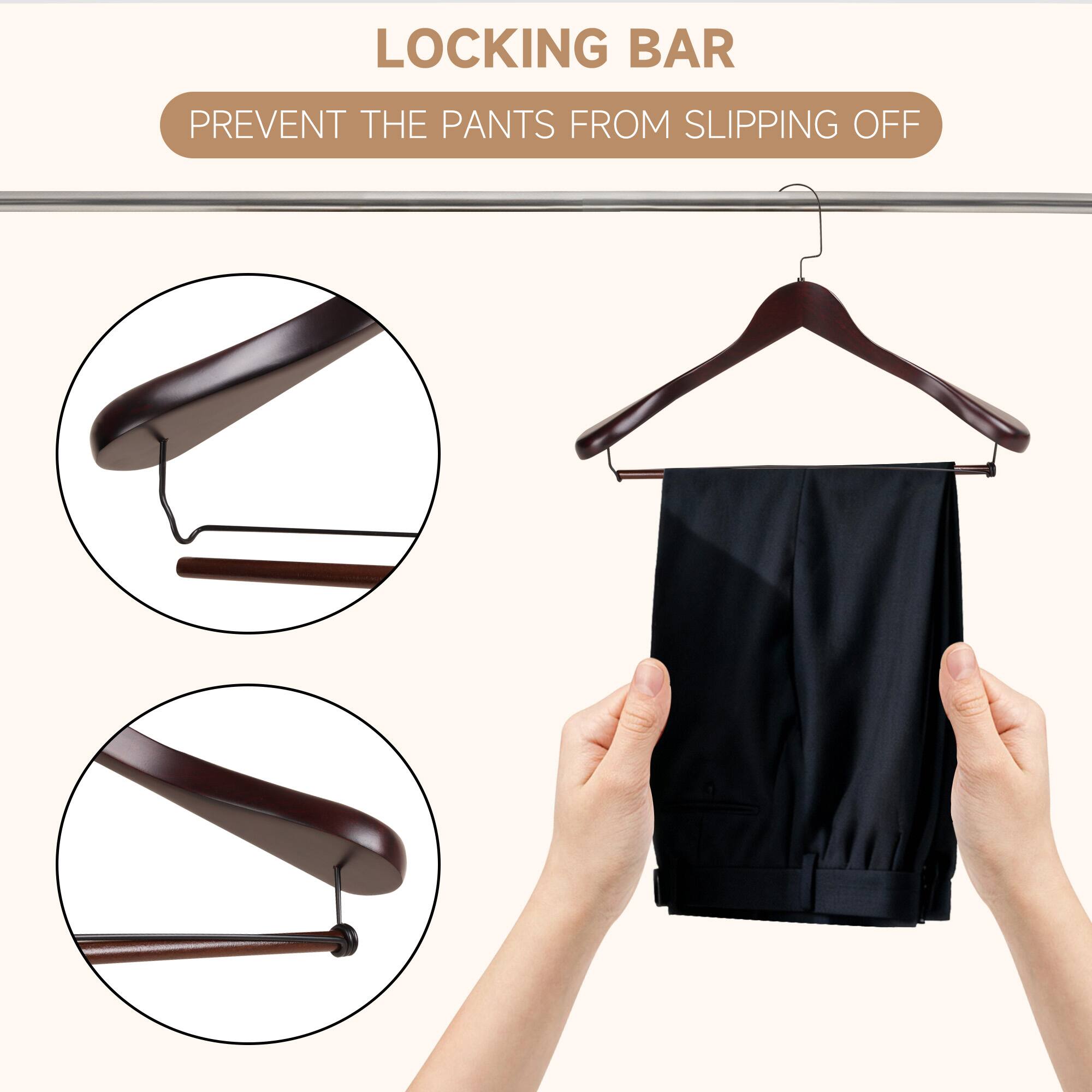 LOCKING BAR  
PREVENT THE PANTS FROM SLIPPING OFF