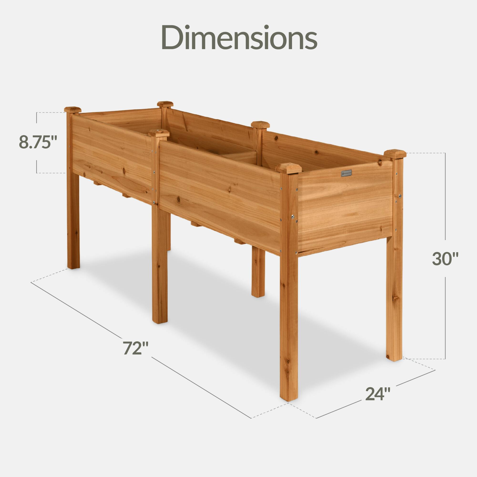 Dimensions: 8.75" x 30" x 72" x 24"
