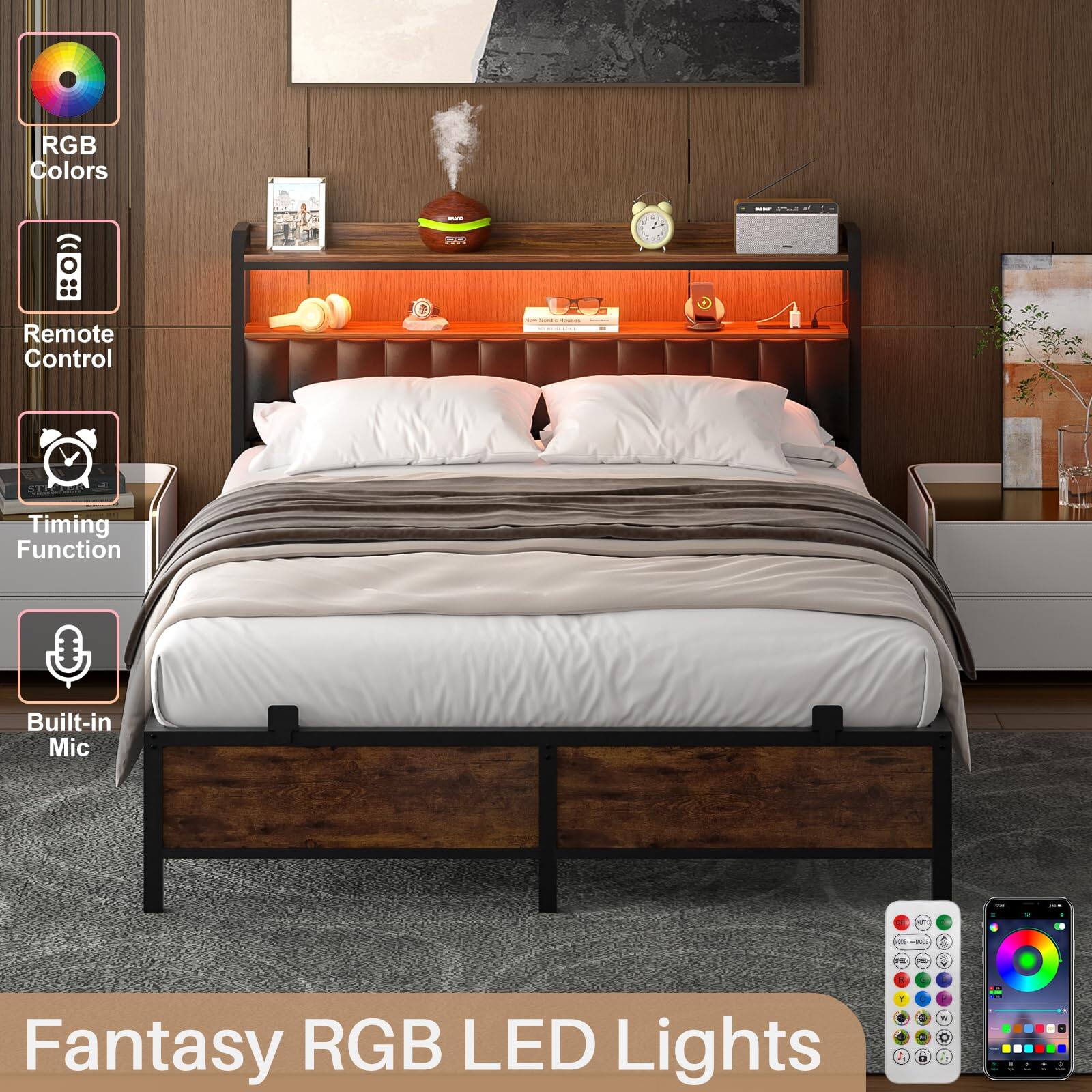 RGB Colors  
Remote Control  
Timing Function  
Built-in Mic  
Fantasy RGB LED Lights