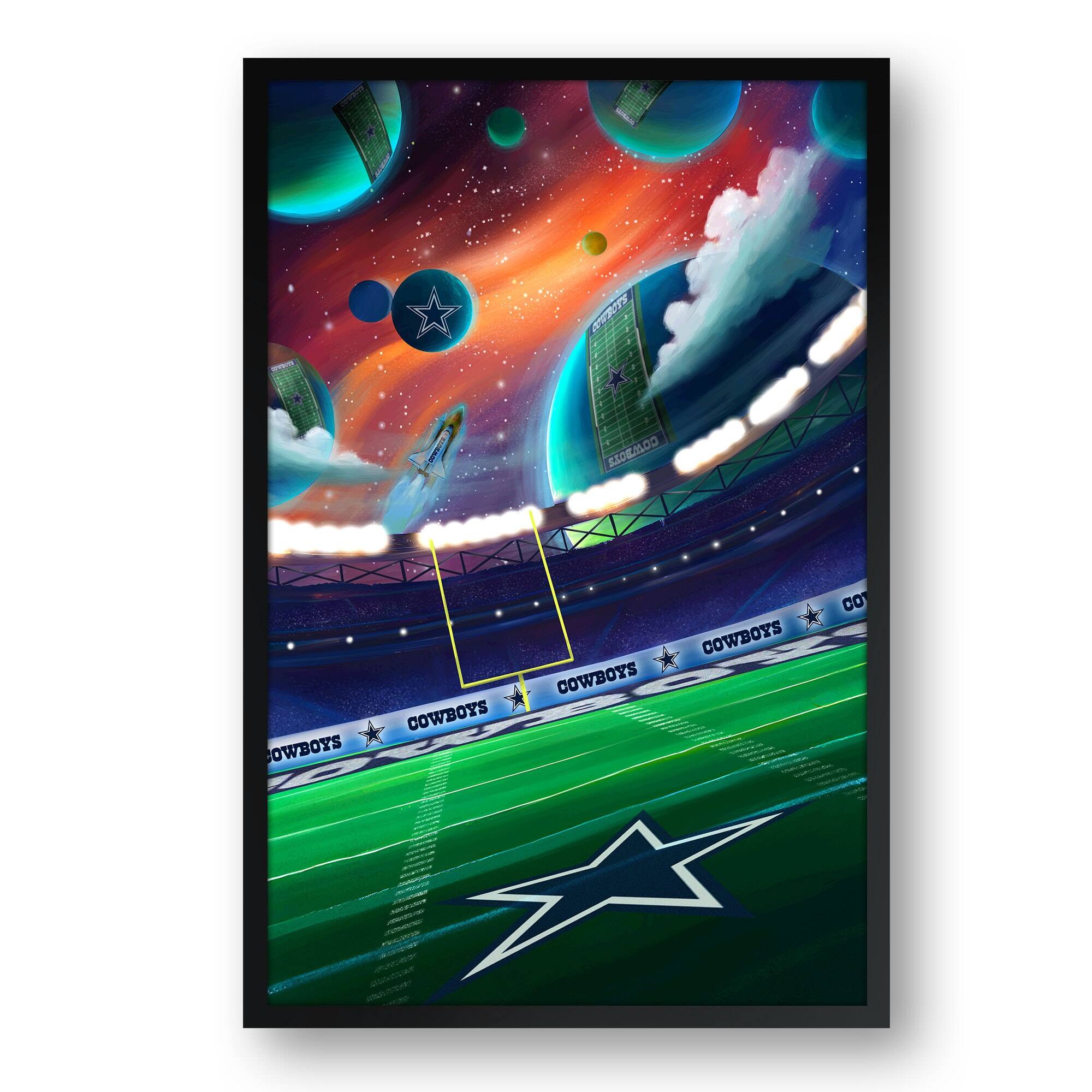 Dallas Cowboys Galaxy Print Framed Art