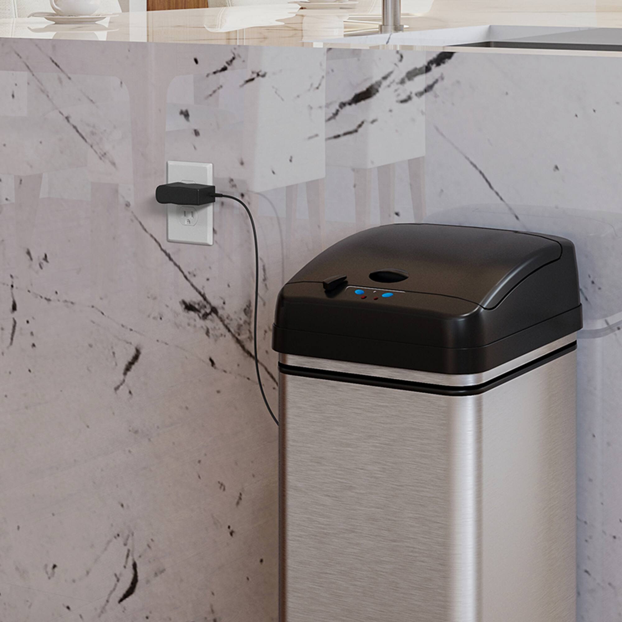 Alt View 11. iTouchless - AC Power Adapter for Automatic Sensor Trash Cans, Official and Manufacturer Certified, UL Listed, Energy Saving - Black.