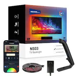 Neewer - BASICS 11.8ft RGB TV Backlight for 55"-65" Screens, App Control, Music Sync, NS03