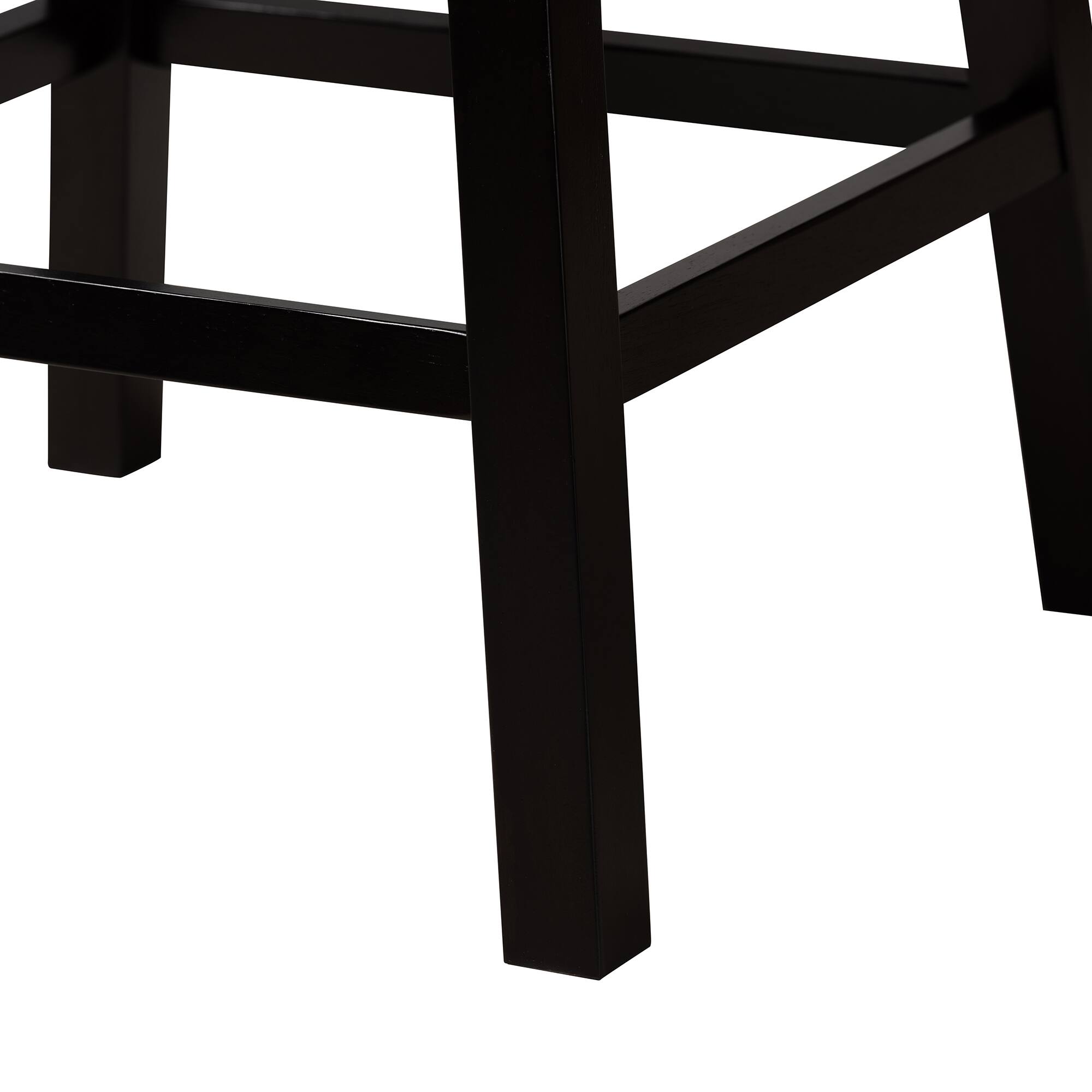 Alt View 1. Baxton Studio - Theron Mid-Century Transitional Faux Leather and Espresso Finished Wood 2-Piece Swivel Counter Stool Set - White/Espresso Brown.