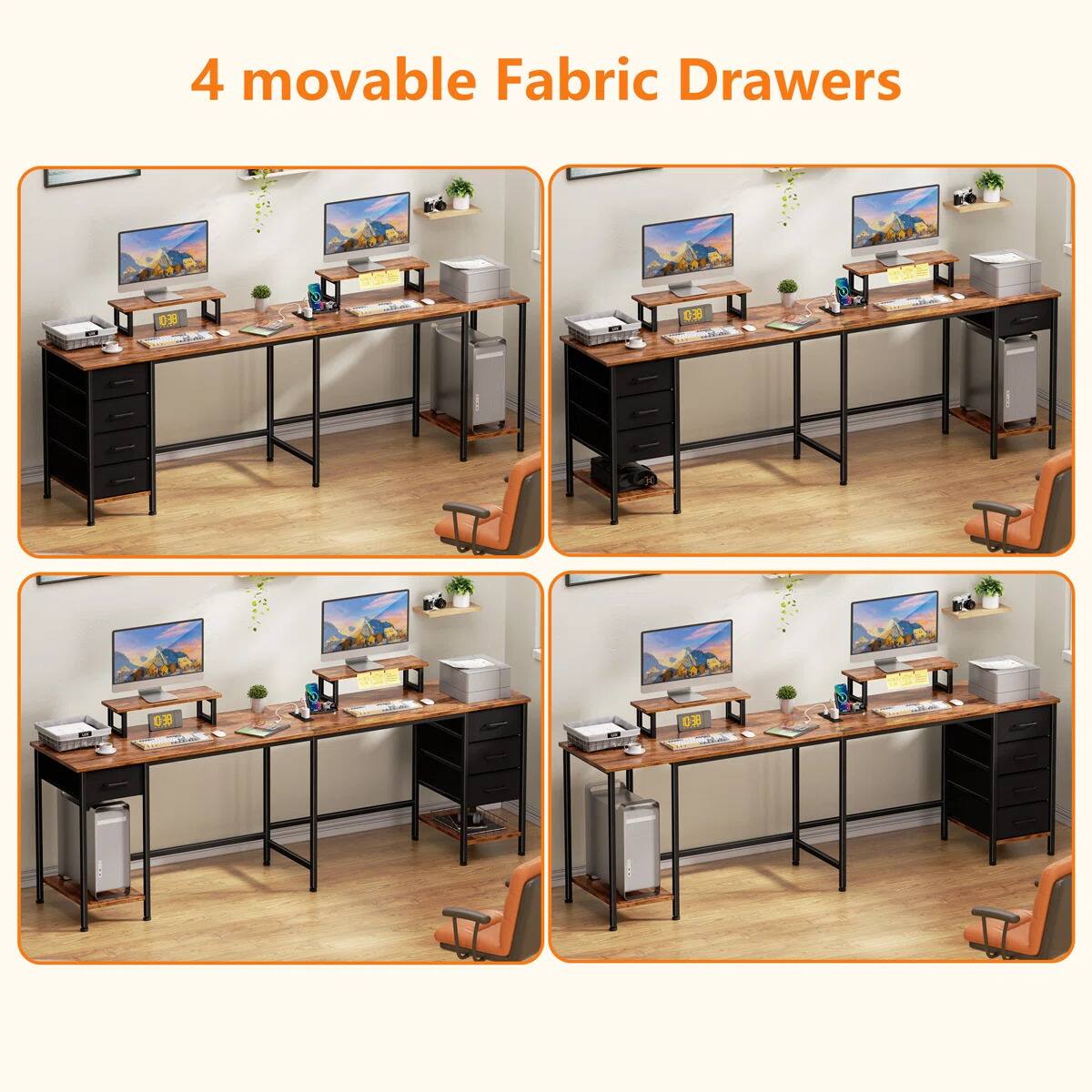 4 movable Fabric Drawers