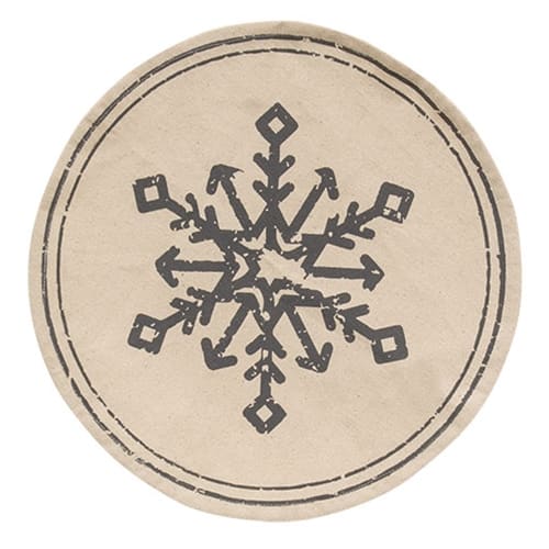 BreeBe - Snowflake Round Mat - Gray