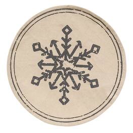BreeBe - Snowflake Round Mat - Gray