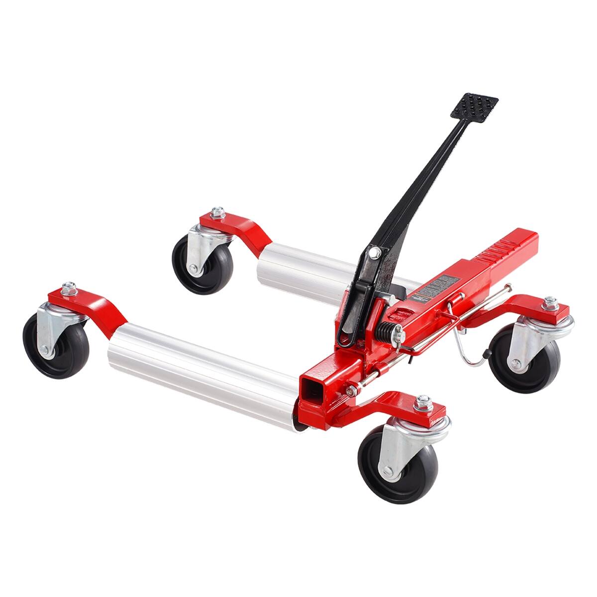 Alt View 7. Ropilly - Ropilly Wheel Dolly Set of Two Foot Operated Ratchet Car Dolly with Casters 1500 lbs Each for Vehicle Positioning - Red.