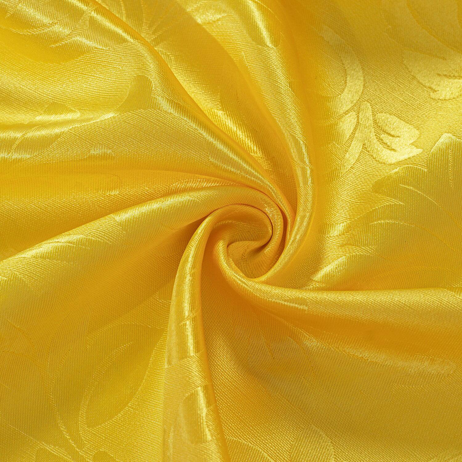 Left. Olivia Gray - Olivia Gray 100% Polyester 200 GSM Dyson Embossed Blackout Grommet Curtain Panel 54" x 84" Yellow - Yellow.