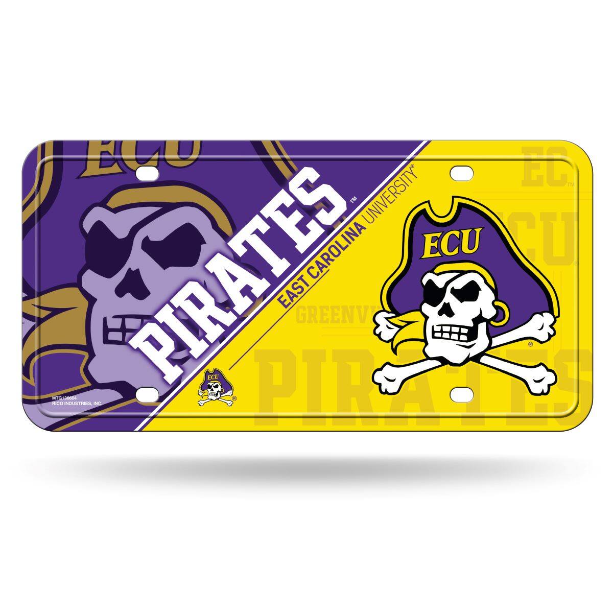 East Carolina Pirates 12x6 Metal License Plate Auto Tag