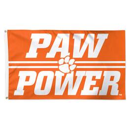 WinCraft - Clemson Tigers 3' x 5' Single-Sided Deluxe Team Slogan Flag - Multicolor