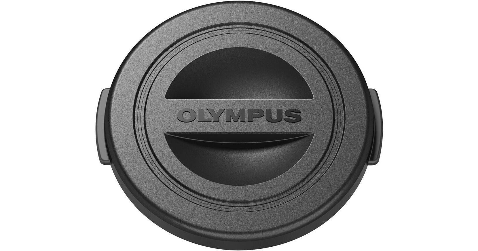 Front. OM System - PBC-EP08 Body Cap for PT-EP08 Underwater Housing Lens Port with Locking Buckle and Safety String - Black.