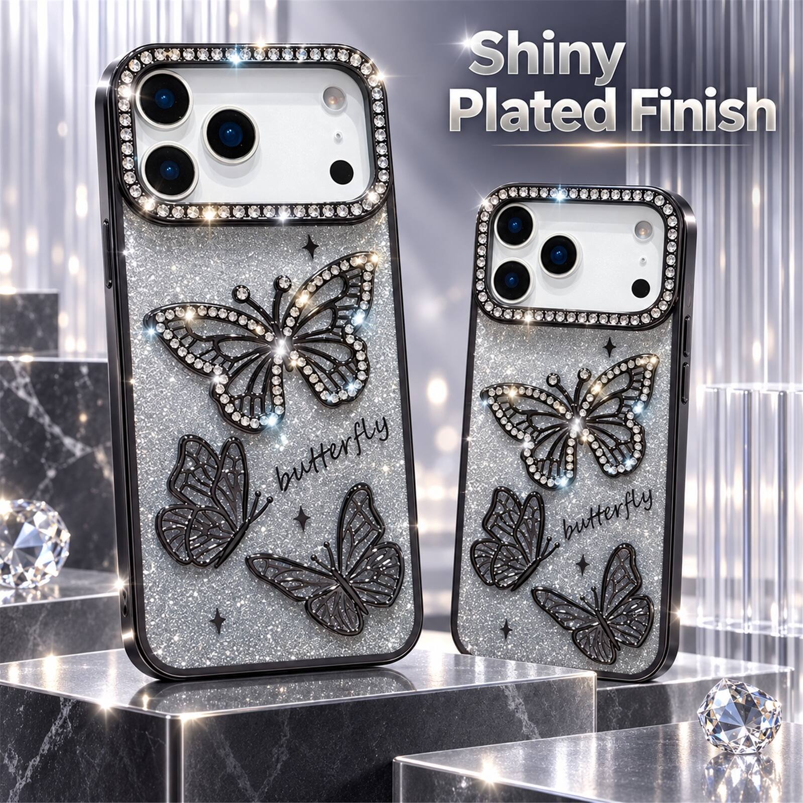 Shiny Plated Finish  
butterfly  
butterfly