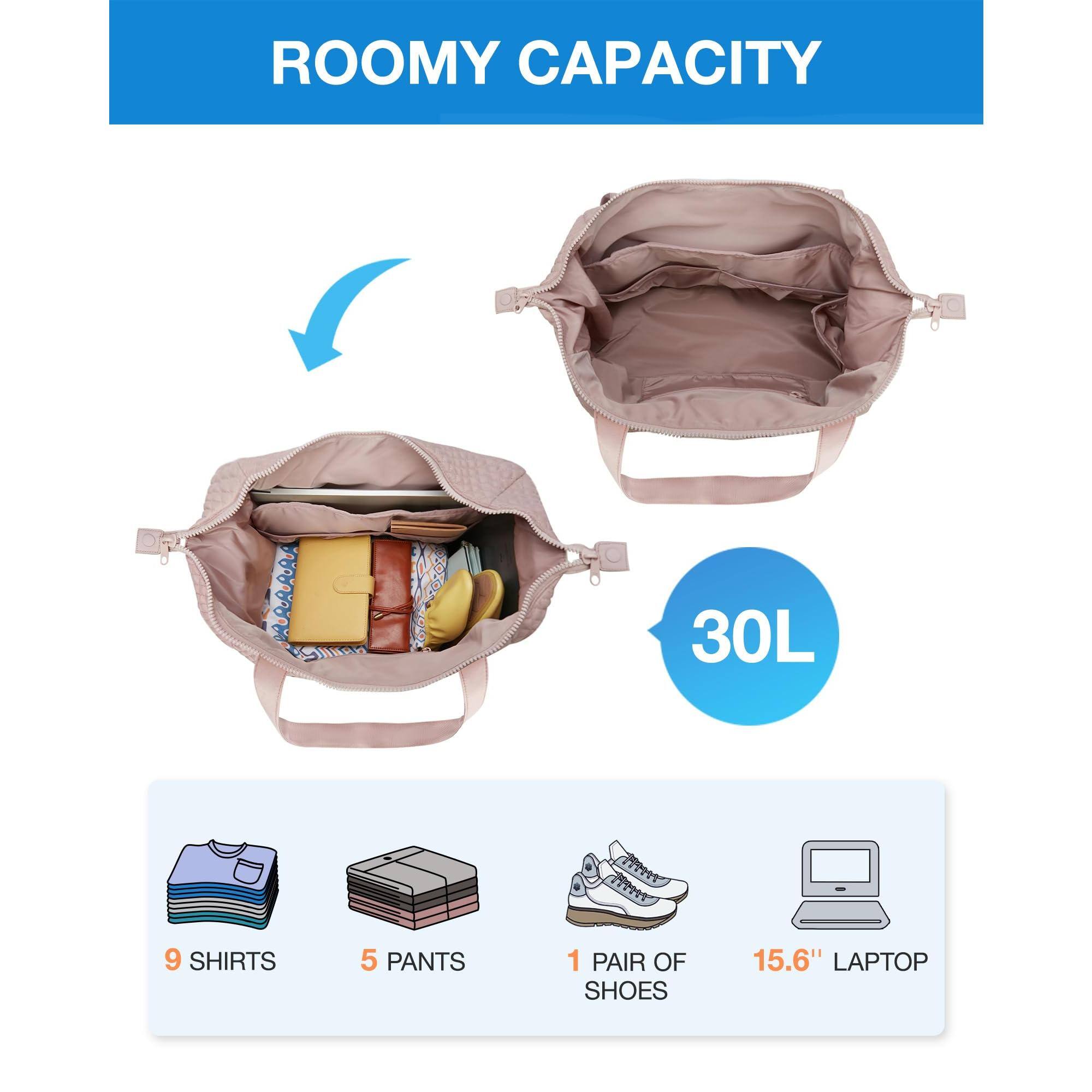 ROOMY CAPACITY

30L

9 SHIRTS  
5 PANTS  
1 PAIR OF SHOES  
15.6" LAPTOP