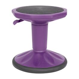 Flash Furniture - Carter Adjustable Height Kids Flexible Active Stool for Classroom and Home with Non-Skid Bottom, 14" - 18" Sea - Purple