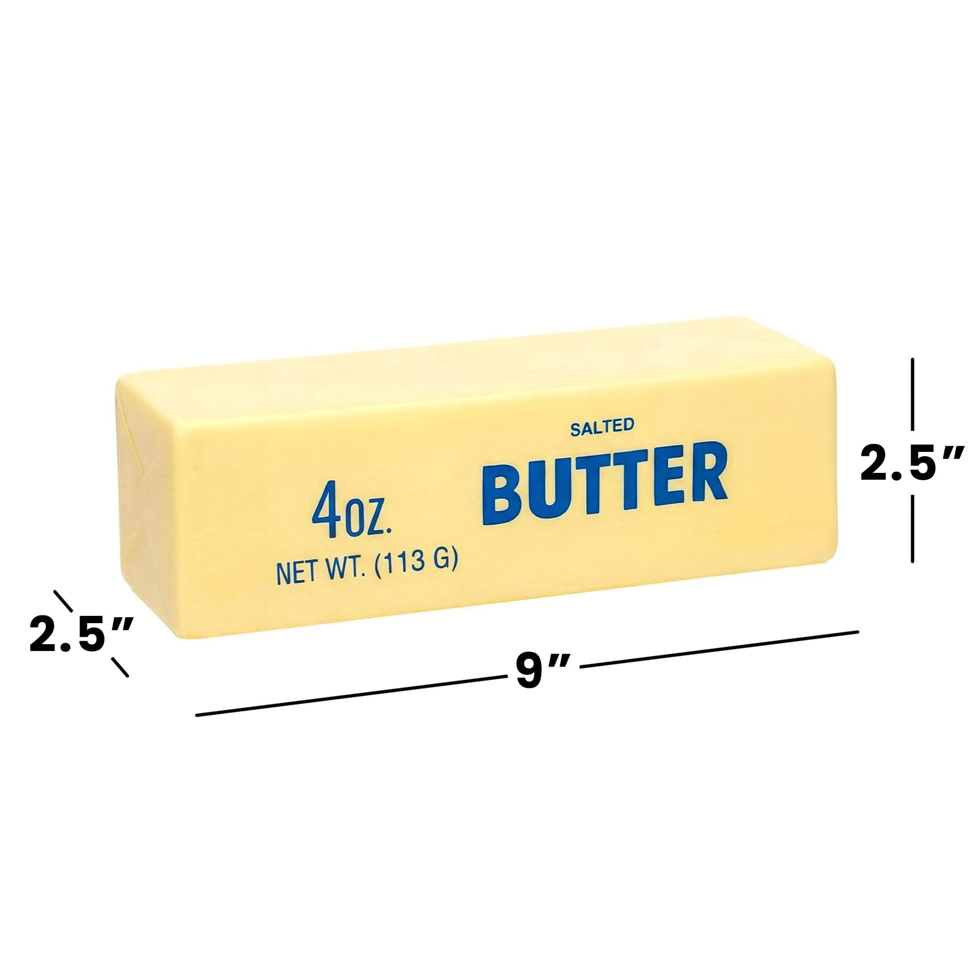 2.5" SALTED 4oz. BUTTER NET WT. (113 G) 9"