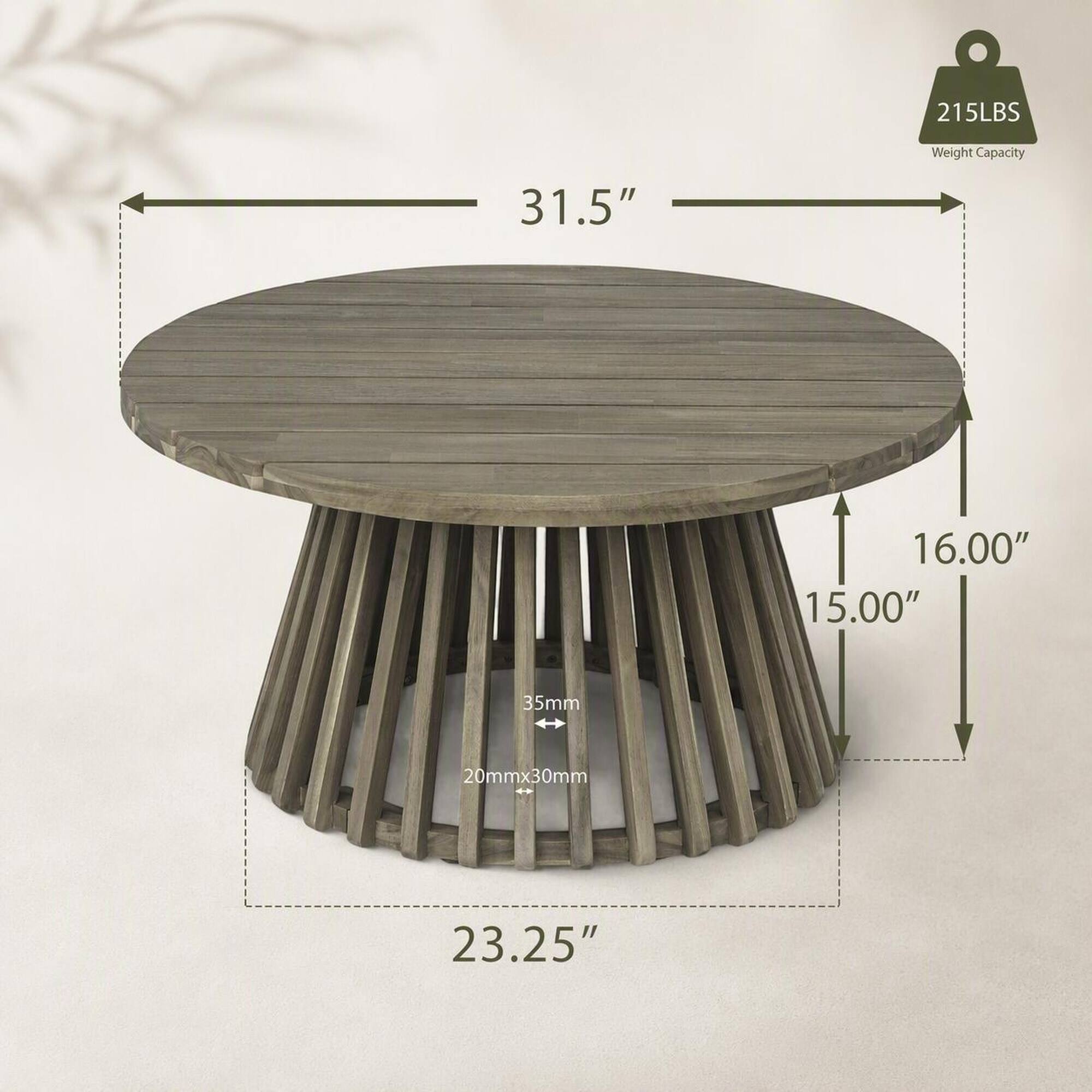 215LBS  
Weight Capacity  
31.5"  
16.00" 15.00"  
35mm  
20mmx30mm  
23.25"
