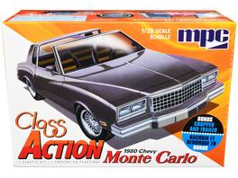 MPC - Skill 2 Model Kit 1980 Chevrolet Monte Carlo Class Action with Motorcycle and Trailer (Skill 2) 1/25 Scale Model Car - Multicolor