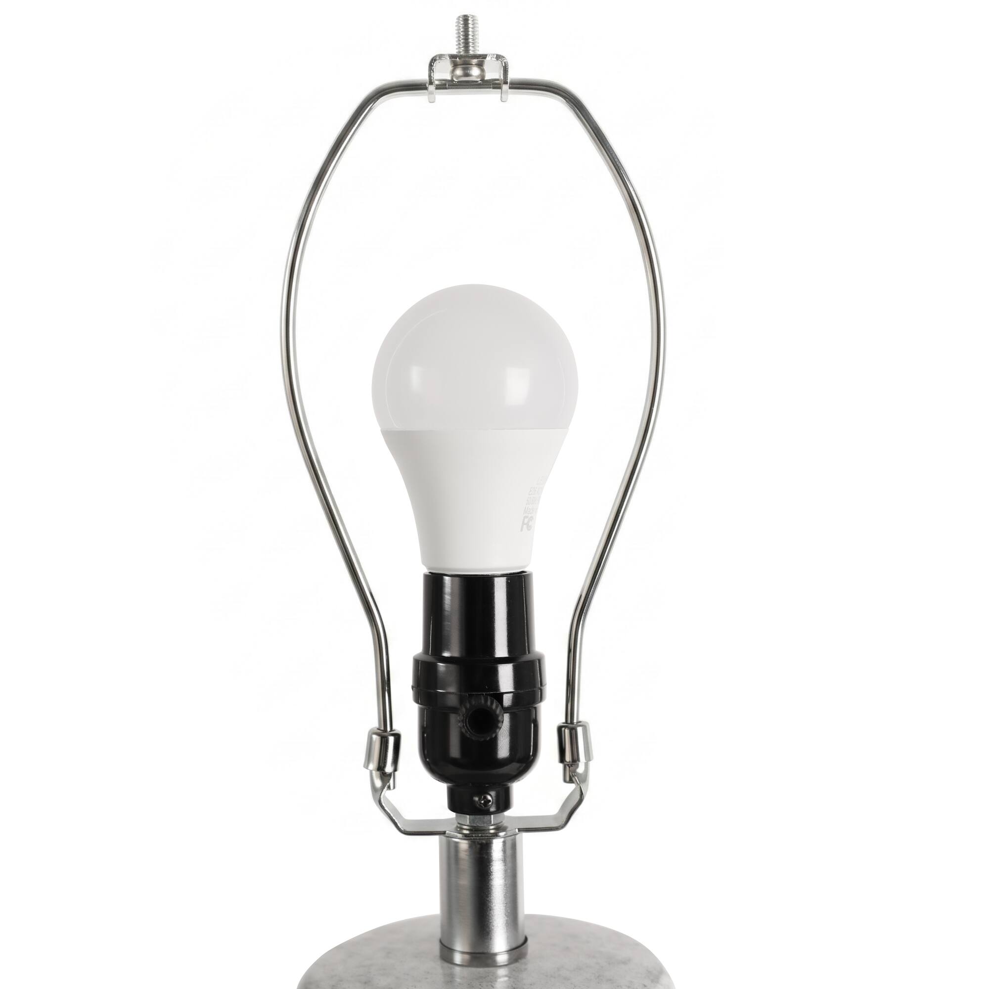 Alt View 4. partphoner - Rustic Ceramic Table Lamp - Brown-White.