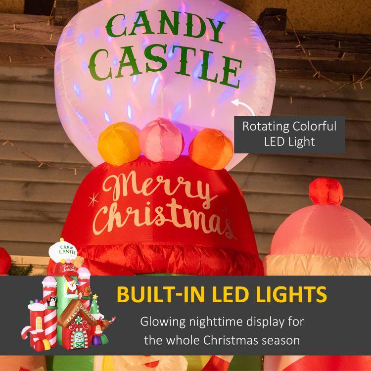 CANDY CASTLE Rotating Colorful LED Light Merry Christmas CANDY CASTLE Merry Christmas

BUILT-IN LED LIGHTS
Glowing nighttime display for the whole Christmas season