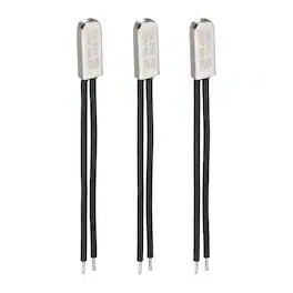 Unique Bargains - 3pcs KSD9700 Thermostat 95C Normally Close N.C Temperature Switch 250V 10A Thermal Protector Metal - Black