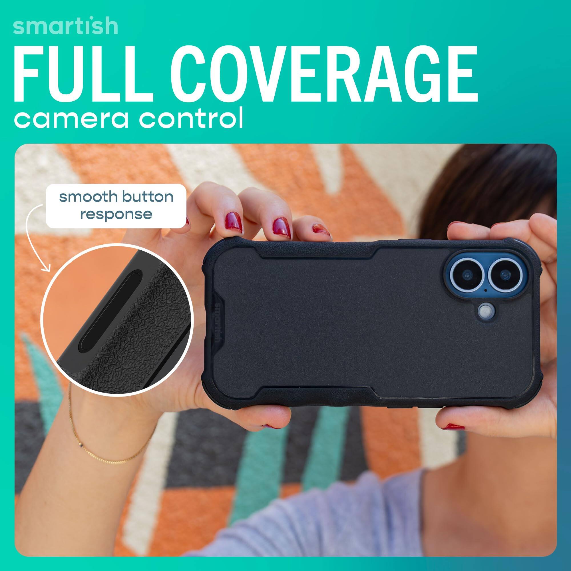smartish  
FULL COVERAGE  
camera control  

smooth button response