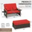 Product Dimensions:
- Loveseat: 800 lbs
- Ottoman: 800 lbs

Dimensions:
- 24" 66" 3"
- 14" 31"-47.5" 48" 4.5"

Box 1:
- Screw bag is in box 1

Box 2:
- 24" 12"

Whole Patio Set:
- The whole patio set will be delivered in 2 packages, so the arriving time may vary.
- 43.5"