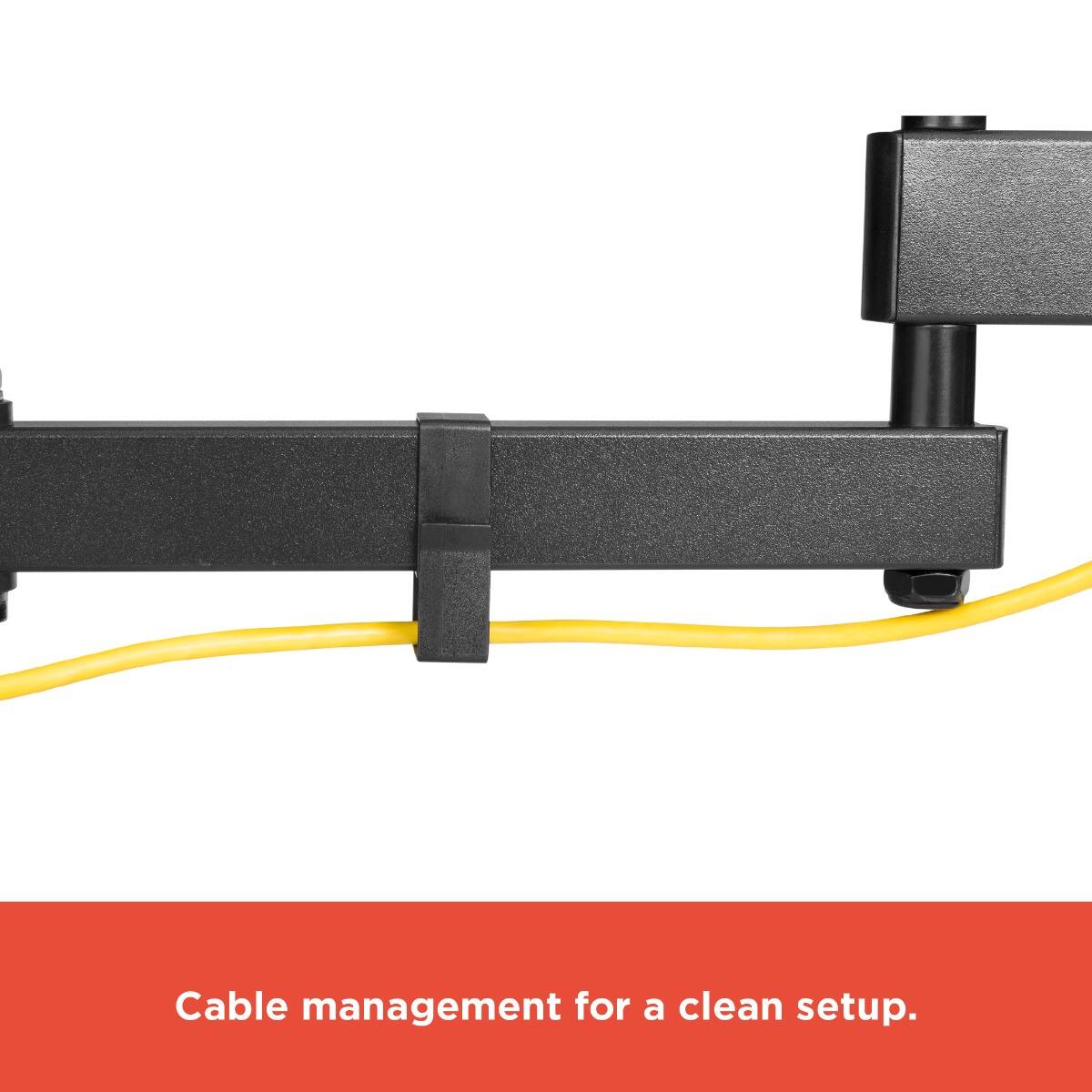 Cable management for a clean setup.