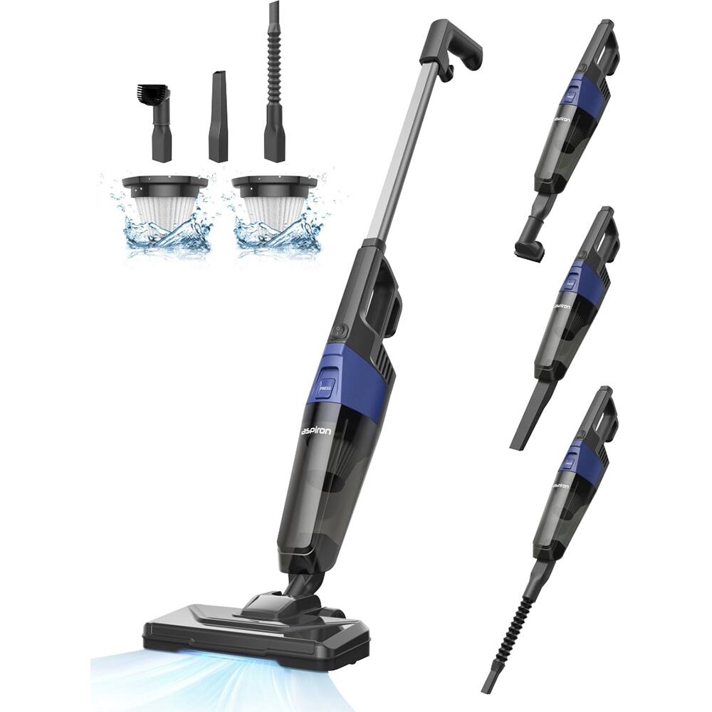 Alt View 2. Aspiron - 5-in-1 Handheld Lightweight Bagless Stick Vacuum Cleaner CA025G-US-3 - Dark Blue.