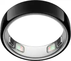 Front. Oura - Oura Ring 5 - Smart Ring - Size Before You Buy with OR5 Sizing Kit - Size 7 - Black.