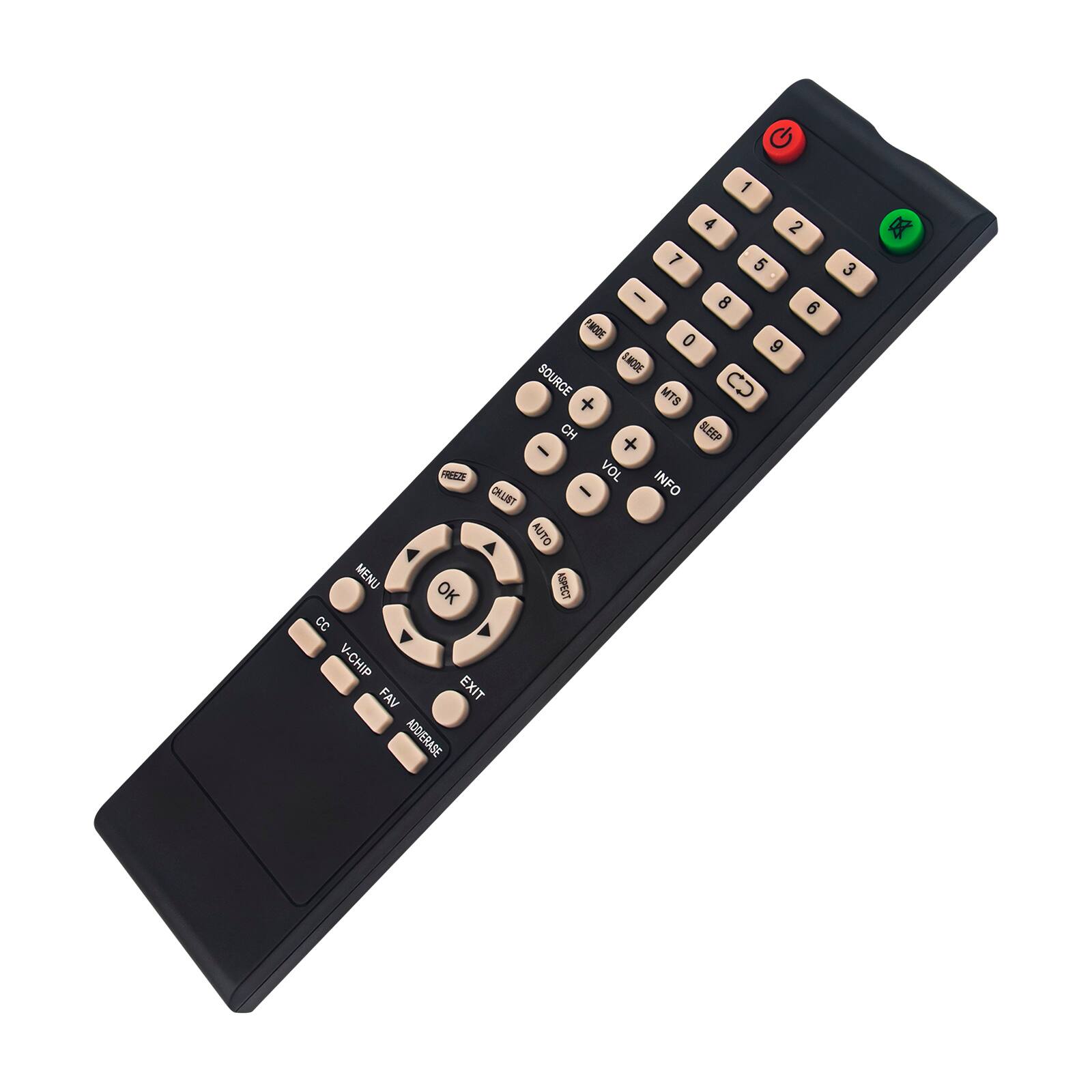 G 1 4 2 7 5 - 8 6 FNODE 0 9 AMODE SOURCE MTS CD + CH + SLEEP FREEZE VOL INFO CAILIST - AUTO MENU SET OK CC V-CHIP FAV EXIT ADDIERASE 3