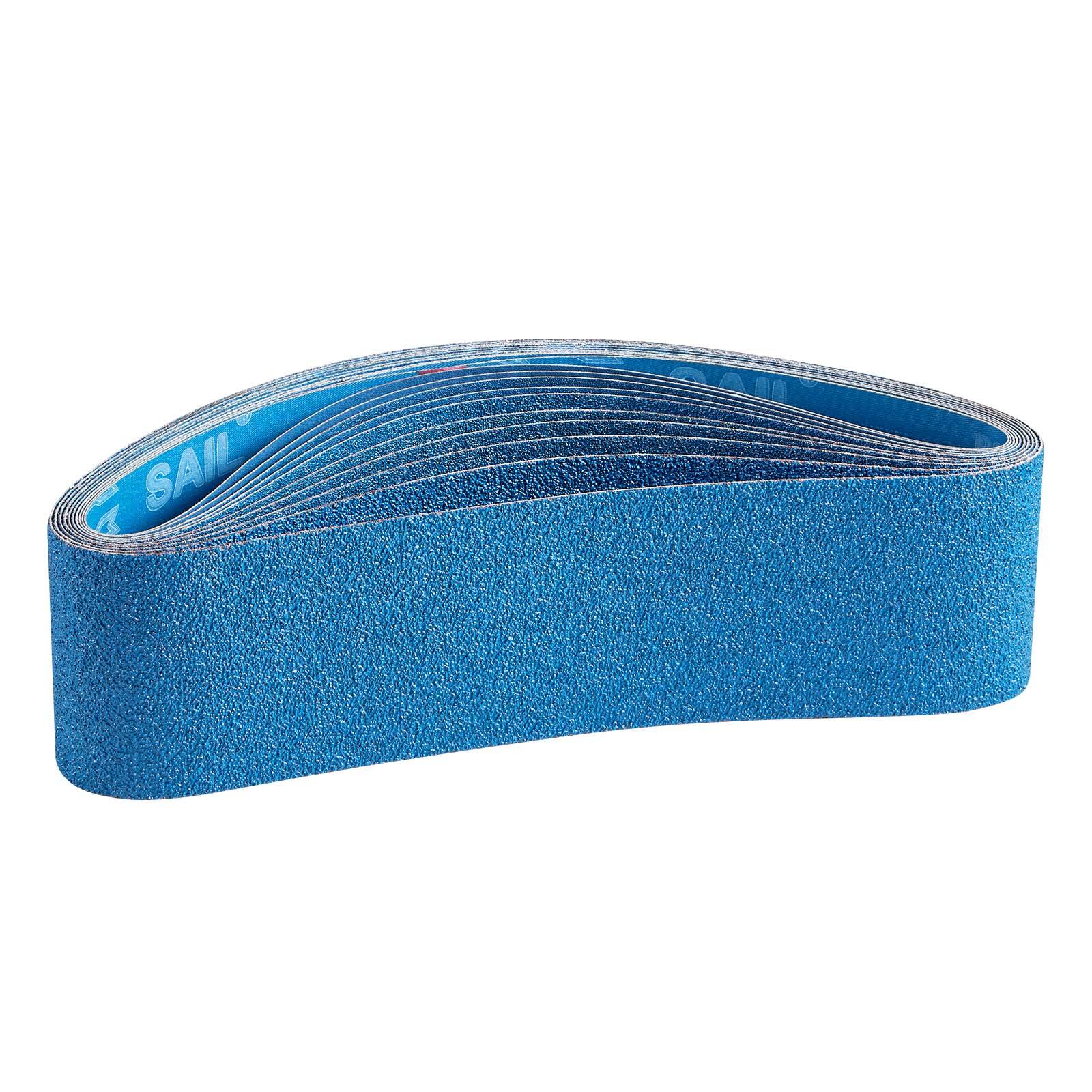 Alt View 5. VEVOR - Sanding Belts, 4 x 36-inch Belt Sander Sanding Belts, 10PCS (2 of Each 40 60 80 120 240 Grits) Zirconia - Blue.