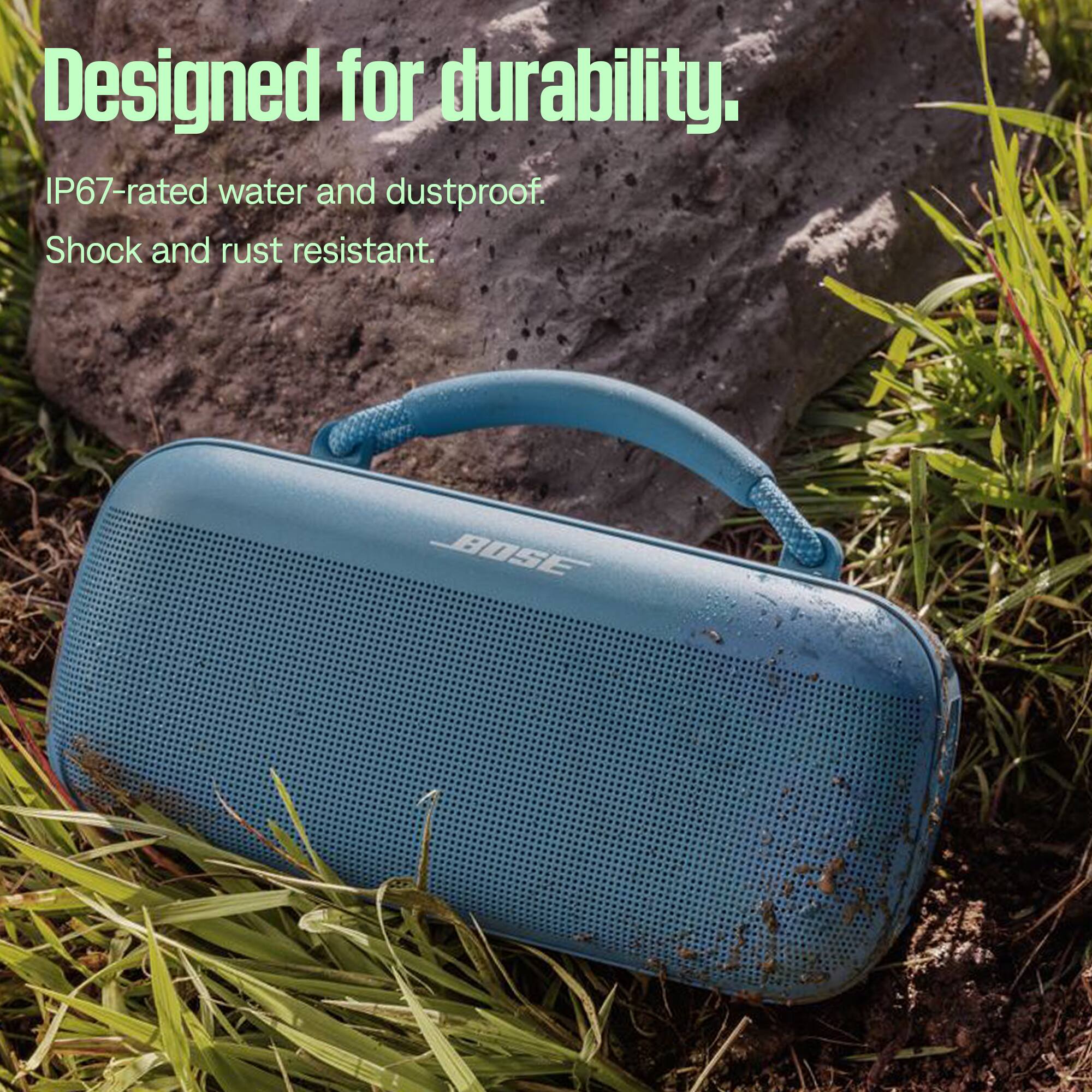 Designed for durability.  
IP67-rated water and dustproof.  
Shock and rust resistant.