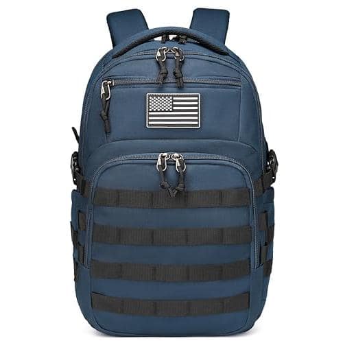 Cozy Serene - Backpack For Men Black Small Assault Bag - Blue-20 inch