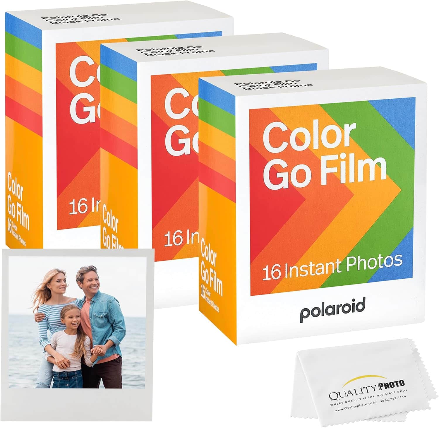 Go Color Film, White Frame -48 Films + Quality Photo Microfiber Cloth  Compatible with Polaroid Go Cameras) price history on PriceWatchPro