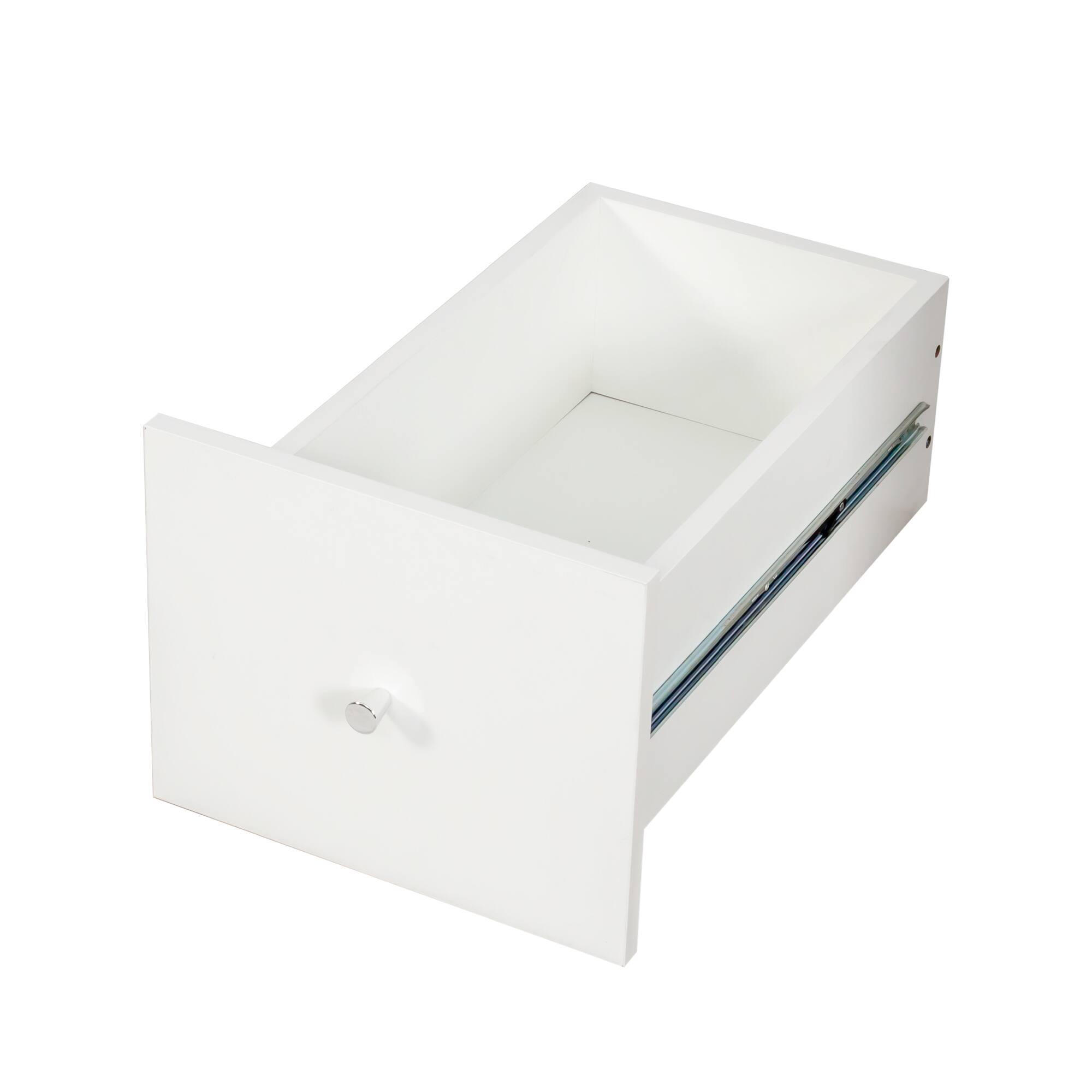 Alt View 1. APRILSOUL - 71H Display Cabinet 4 Tier 3 Drawers Wooden Living Room Home Office - White.