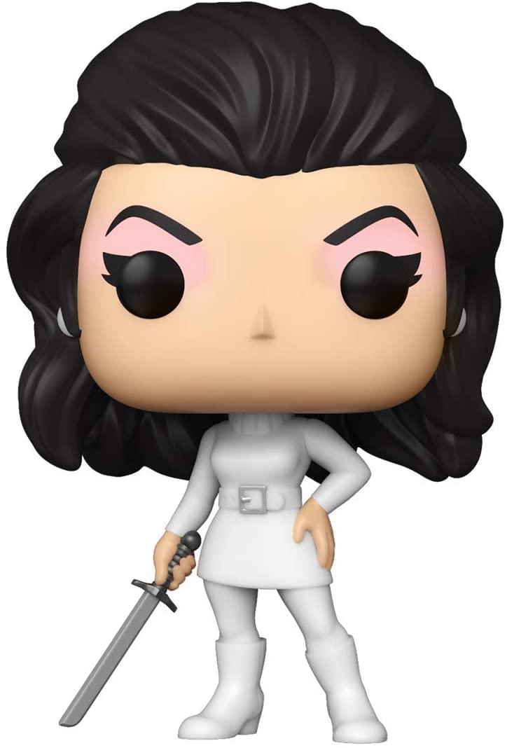 Front. DC Universe - Wonder Woman Funko POP Vinyl Figure | Ultra Mod Secret Agent Wonder Woman - White.