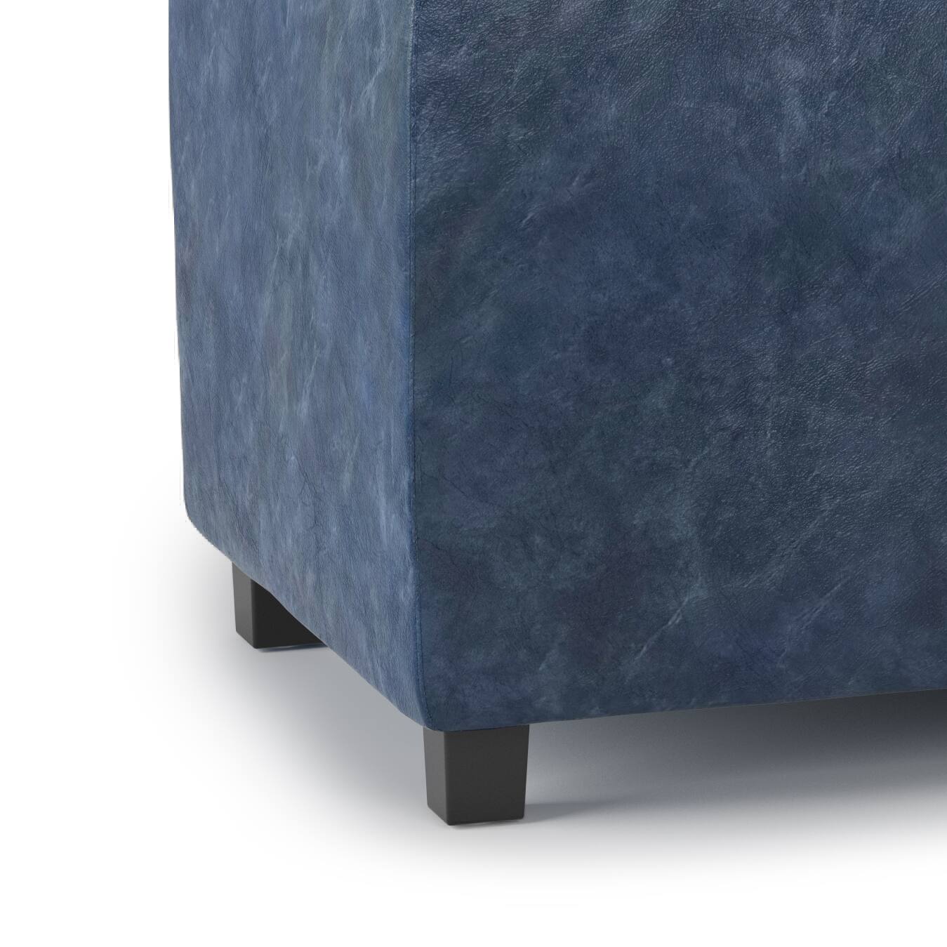 Alt View 13. Simpli Home - Avalon Storage Ottoman - Denim Blue.