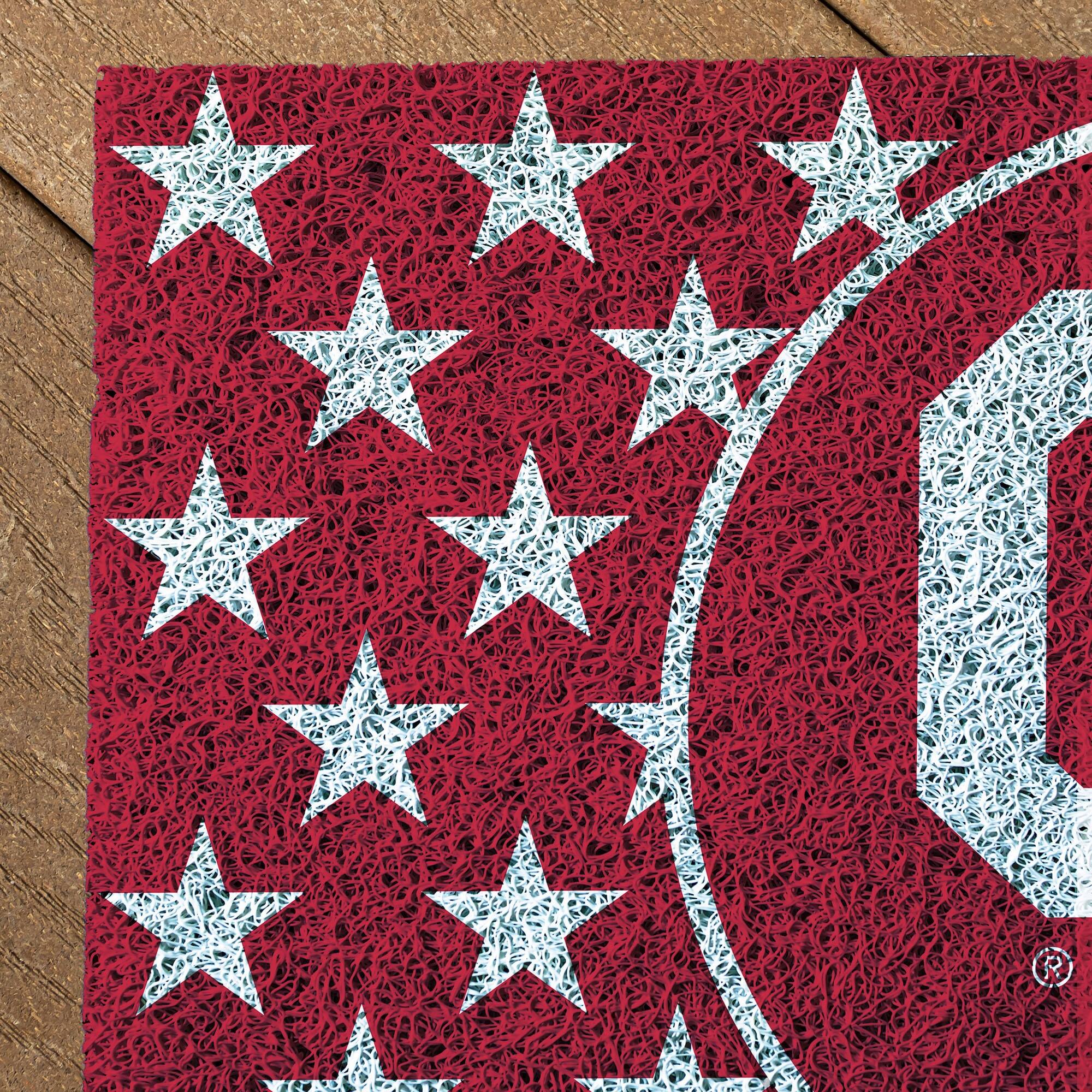 Alt View 2. Evergreen Enterprises - Oklahoma Sooners 16" x 28" Stars & Stripes Patriotic Turf Mat - Multicolor.